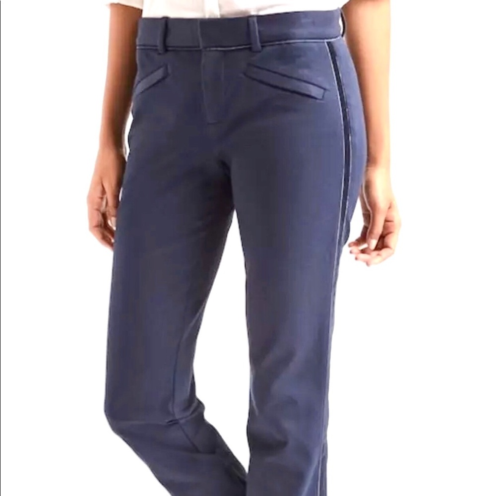 Gap Bi-Stretch Skinny Ankle Velvet Trim Pants